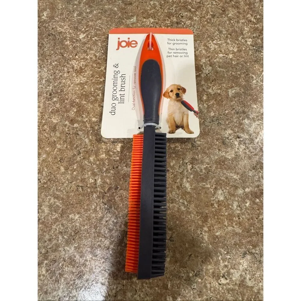 Joie Duo Pet Grooming & Lint Brush Dual Sided Dog Cat Hair Remover NEW